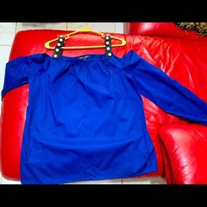 SEXY 100% Cotton XL Women’s Pearl, open shoulder Tops Long Sleeves New w/tags